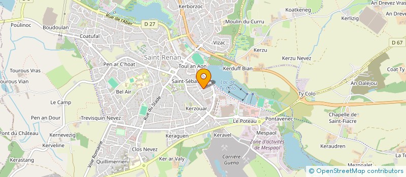 localisation de l'entreprise MONSIEUR XAVIER COZIEN à SAINT-RENAN