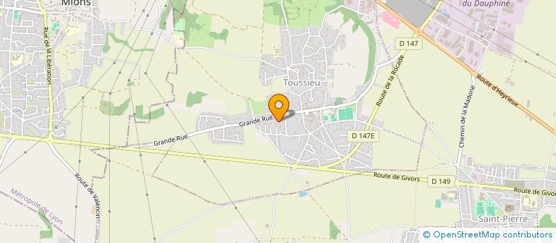 localisation de l'entreprise MONSIEUR XAVIER CURTET  TOUSSIEU