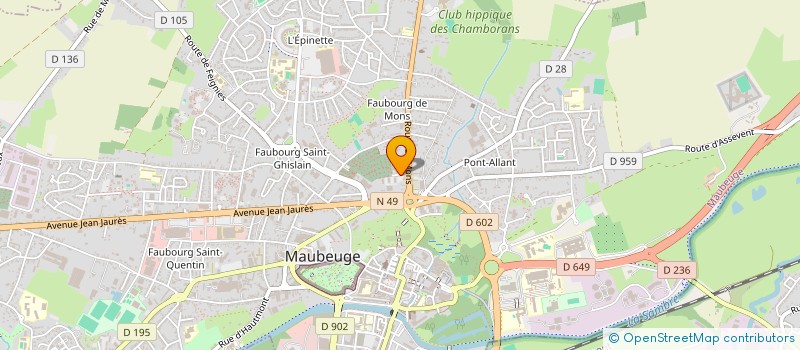 localisation de l'entreprise MONSIEUR XAVIER DE PREESTER  MAUBEUGE