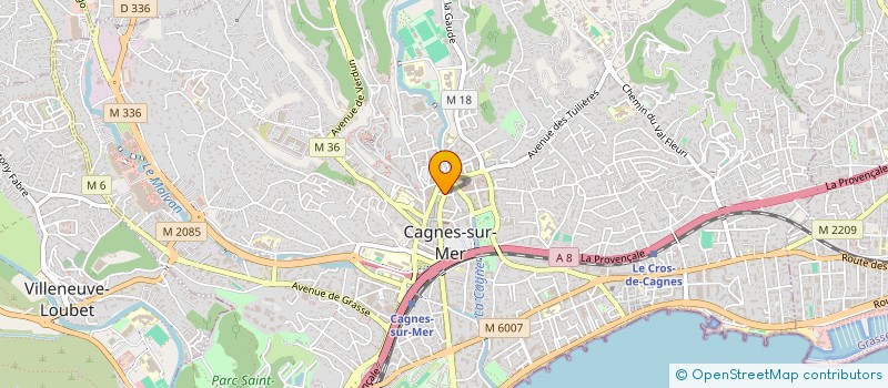 localisation de l'entreprise MONSIEUR XAVIER DEBUIGUE à CAGNES SUR MER