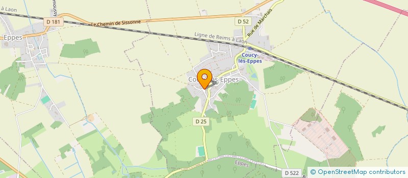 localisation de l'entreprise MONSIEUR XAVIER DEFAUX  COUCY-LES-EPPES