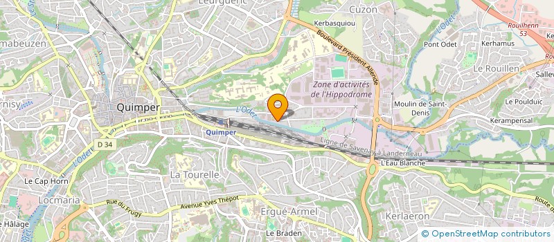 localisation de l'entreprise MONSIEUR XAVIER DEGHILAGE à QUIMPER