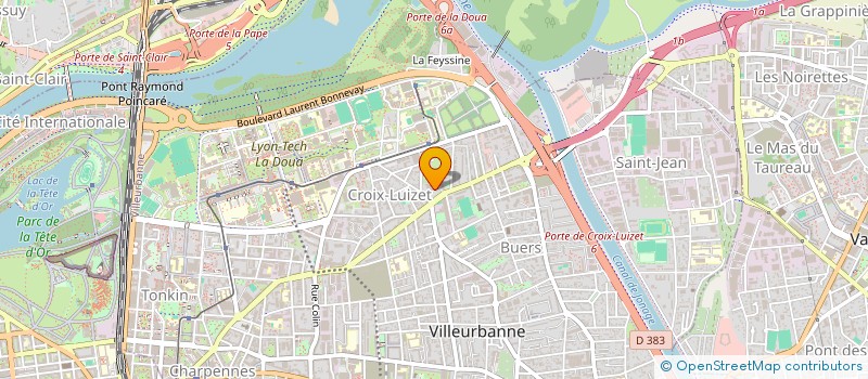 localisation de l'entreprise MONSIEUR XAVIER DELALANDRE  VILLEURBANNE