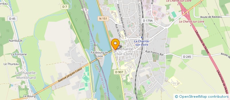 localisation de l'entreprise MONSIEUR XAVIER DELAMADELEINE  LA CHARITE-SUR-LOIRE