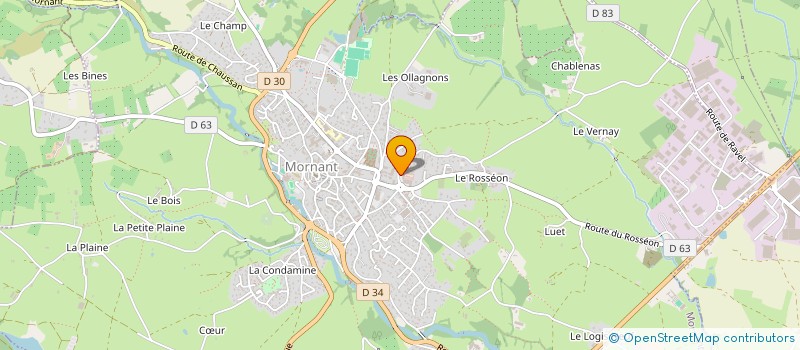 localisation de l'entreprise MONSIEUR XAVIER DELARUE  MORNANT