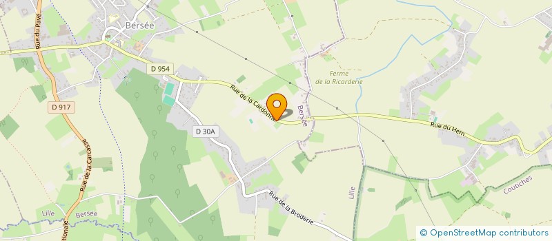 localisation de l'entreprise MONSIEUR XAVIER DELENGAIGNE à BERSEE