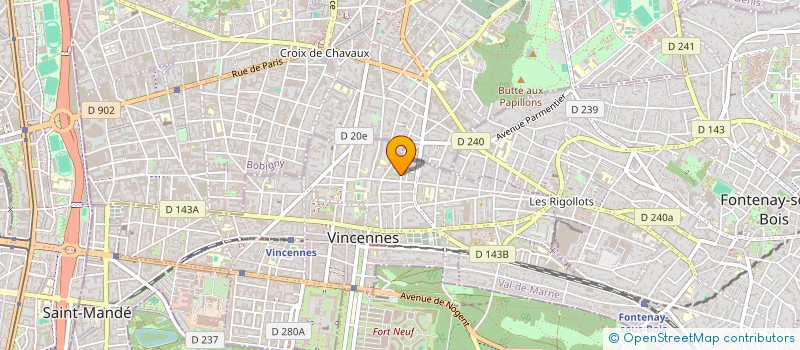 localisation de l'entreprise MONSIEUR XAVIER DELOUVRIER  VINCENNES