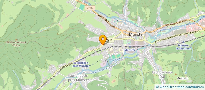 localisation de l'entreprise MONSIEUR XAVIER DENTLER  MUNSTER