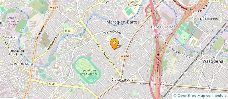 localisation de l'entreprise MONSIEUR XAVIER DEWAMBRECHIES à MARCQ-EN-BARŒUL