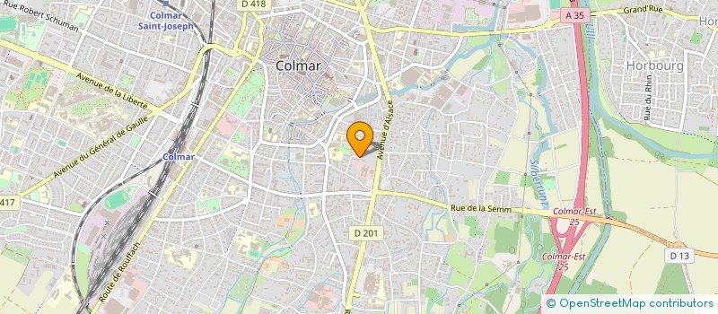 localisation de l'entreprise MONSIEUR XAVIER DEYBACH à COLMAR