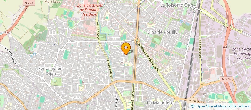 localisation de l'entreprise MONSIEUR XAVIER DOLIN à DIJON