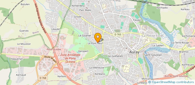 localisation de l'entreprise MONSIEUR XAVIER DUBOIS à AURAY