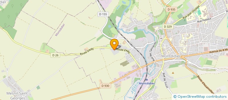 localisation de l'entreprise MONSIEUR XAVIER DUBOIS  MONTDIDIER