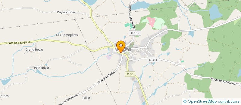 localisation de l'entreprise MONSIEUR XAVIER DUFOURNAUD  BRIGUEUIL