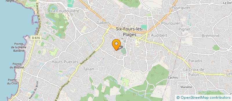 localisation de l'entreprise MONSIEUR XAVIER DUGOURD à SIX-FOURS-LES-PLAGES
