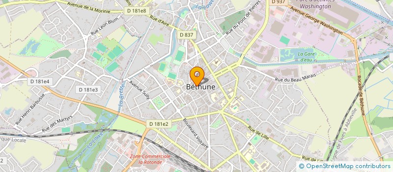 localisation de l'entreprise MONSIEUR XAVIER DUPONT à BETHUNE