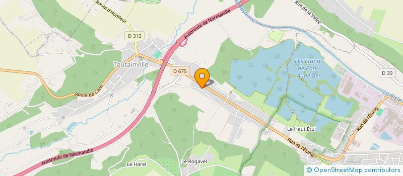 localisation de l'entreprise MONSIEUR XAVIER DUVAL  TOUTAINVILLE