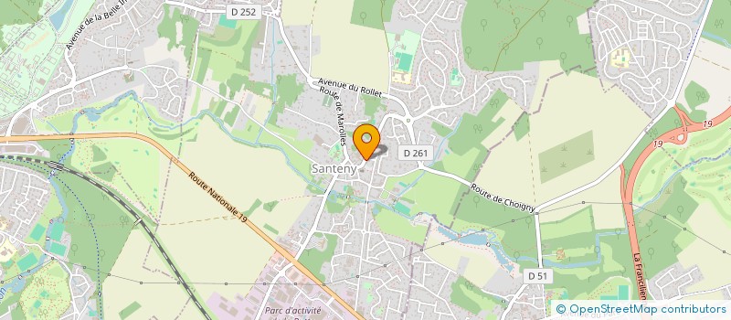 localisation de l'entreprise MONSIEUR XAVIER ERRIN  SANTENY