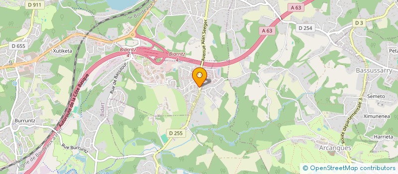 localisation de l'entreprise MONSIEUR XAVIER ETCHEVERS  BIDART