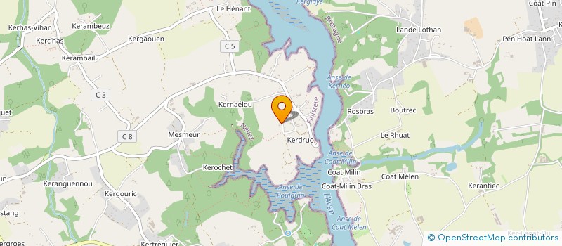 localisation de l'entreprise MONSIEUR XAVIER FABRE à NEVEZ