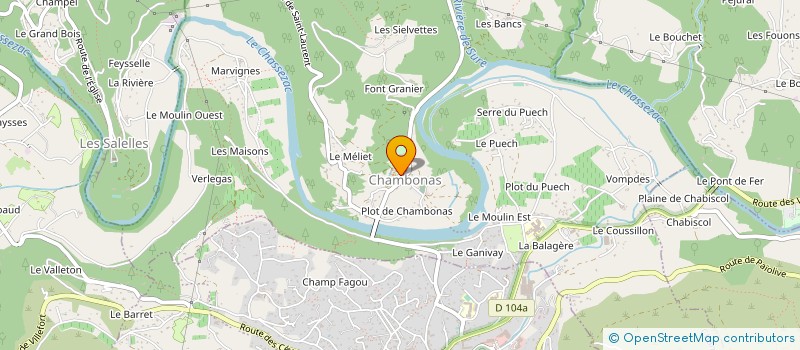 localisation de l'entreprise MONSIEUR XAVIER FABRE  CHAMBONAS