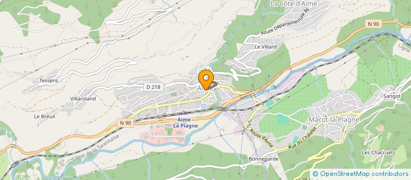 localisation de l'entreprise MONSIEUR XAVIER FELIX DUSONCHET  AIME-LA-PLAGNE