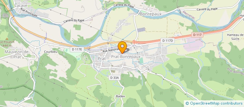 localisation de l'entreprise MONSIEUR XAVIER FENOUILLET à PRAT-BONREPAUX