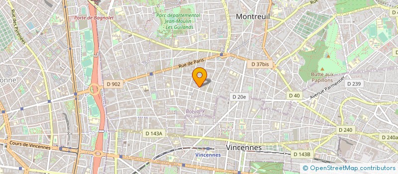 localisation de l'entreprise MONSIEUR XAVIER FILIPPI à MONTREUIL