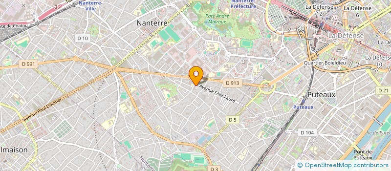 localisation de l'entreprise MONSIEUR XAVIER FIQUEMO  NANTERRE