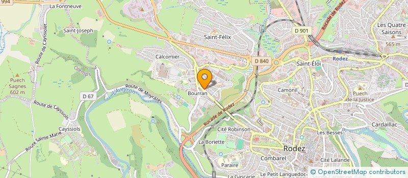 localisation de l'entreprise MONSIEUR XAVIER FOURCADIER  RODEZ