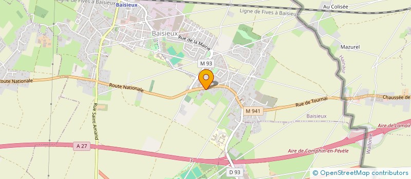 localisation de l'entreprise MONSIEUR XAVIER FOURQUEMIN à BAISIEUX
