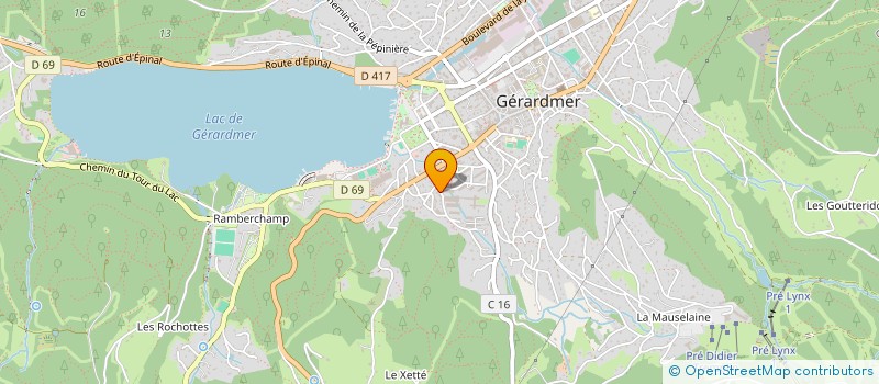 localisation de l'entreprise MONSIEUR XAVIER FRITZ  GERARDMER