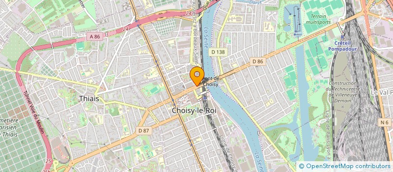 localisation de l'entreprise MONSIEUR XAVIER GAUDRY  CHOISY-LE-ROI