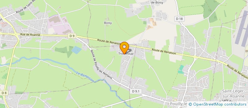 localisation de l'entreprise MONSIEUR XAVIER GENOUX  RENAISON