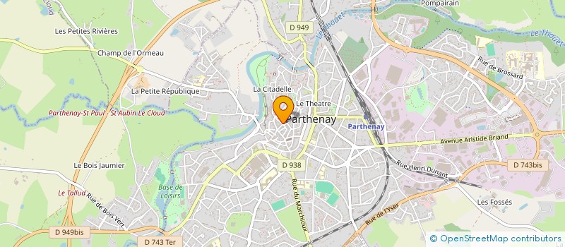 localisation de l'entreprise MONSIEUR XAVIER GENTILLEAU à PARTHENAY