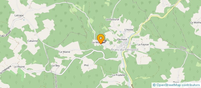 localisation de l'entreprise MONSIEUR XAVIER GIGOUNOUX à PRATS-DU-PERIGORD