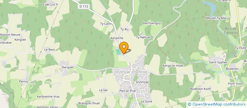 localisation de l'entreprise MONSIEUR XAVIER GLACET  INZINZAC-LOCHRIST