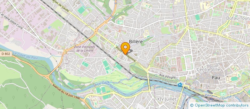 localisation de l'entreprise MONSIEUR XAVIER GOURG  BILLERE