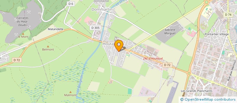 localisation de l'entreprise MONSIEUR XAVIER GRANDVUILLEMIN  HOUTAUD