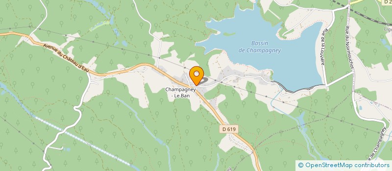 localisation de l'entreprise MONSIEUR XAVIER GREVELLEC  CHAMPAGNEY