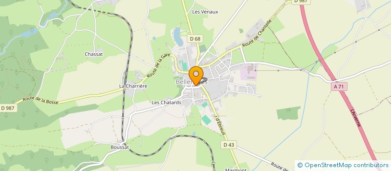 localisation de l'entreprise MONSIEUR XAVIER GROBET à BELLENAVES