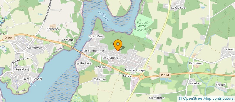 localisation de l'entreprise MONSIEUR XAVIER GUEGAN à PLOUAY