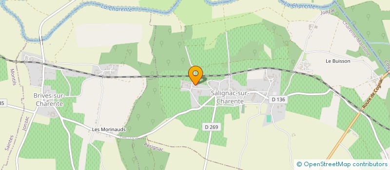 localisation de l'entreprise MONSIEUR XAVIER GUELIN  SALIGNAC-SUR-CHARENTE