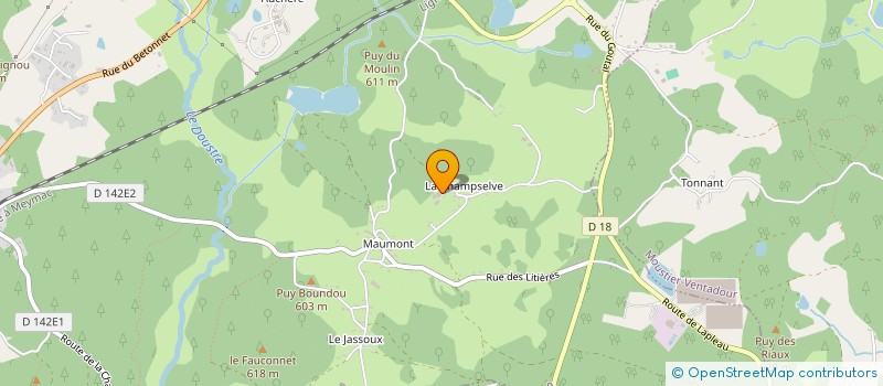 localisation de l'entreprise MONSIEUR XAVIER GUILLAUMIE-BILLET  ROSIERS-D'EGLETONS