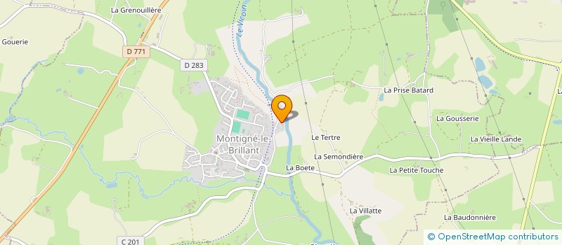 localisation de l'entreprise MONSIEUR XAVIER GUION  MONTIGNE-LE-BRILLANT