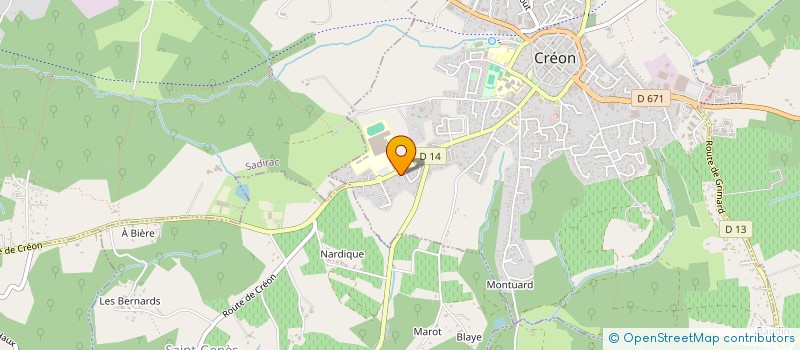 localisation de l'entreprise MONSIEUR XAVIER HIRIGOYEN  CREON