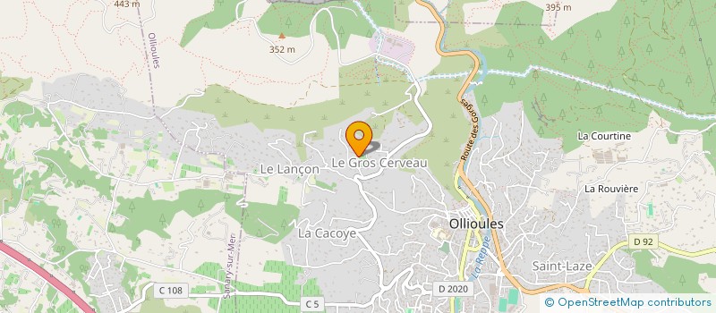 localisation de l'entreprise MONSIEUR XAVIER HOUOT  OLLIOULES