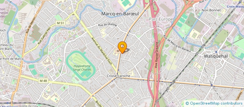 localisation de l'entreprise MONSIEUR XAVIER HUGOT à MARCQ-EN-BARŒUL