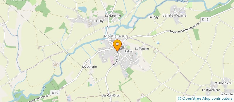 localisation de l'entreprise MONSIEUR XAVIER HUVELIN  MOUTIERS-SUR-LE-LAY