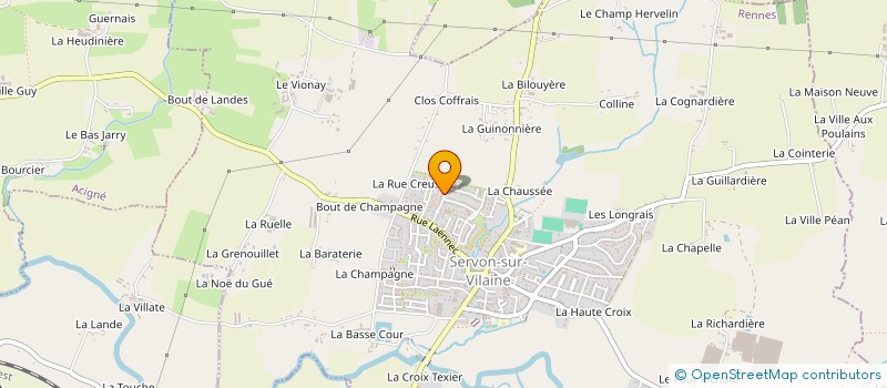 localisation de l'entreprise MONSIEUR XAVIER JAMELOT  SERVON-SUR-VILAINE